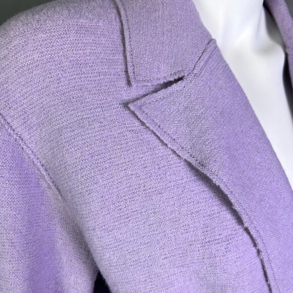 J. Crew jacket coat women's Large wrap purple lavender wool minimalist capsule - Picture 6 of 8